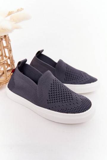 Vaikiški Įsispiriamo modelio Sportbačiai Slip-On Big Star HH374104 pilkos spalvos 2
