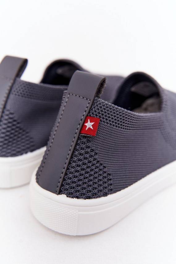 Vaikiški Įsispiriamo modelio Sportbačiai Slip-On Big Star HH374104 pilkos spalvos