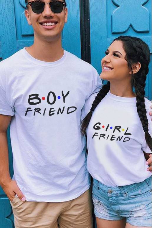 Marškinėlių komplektas poroms  Boyfriend and Girlfriend