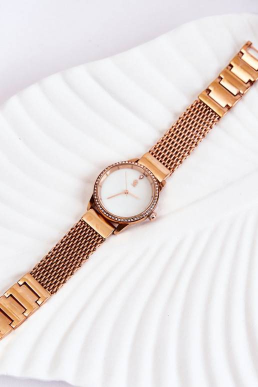 Moteriškas laikrodis  GG Luxe rausvo aukso spalvos Z Cyrkonią