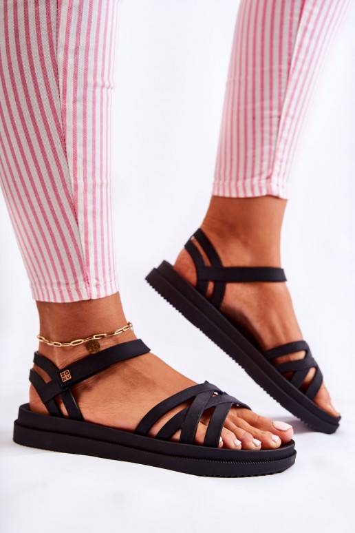 Pachnące Moteriškos basutės su lipniais užsegimais  JJ285068 juodos spalvos