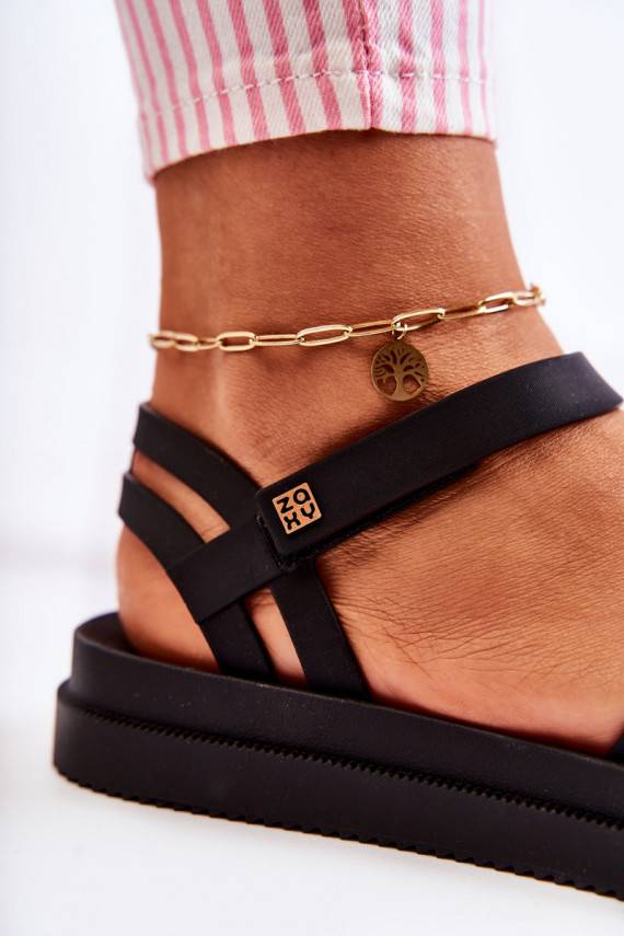 Pachnące Moteriškos basutės su lipniais užsegimais  JJ285068 juodos spalvos