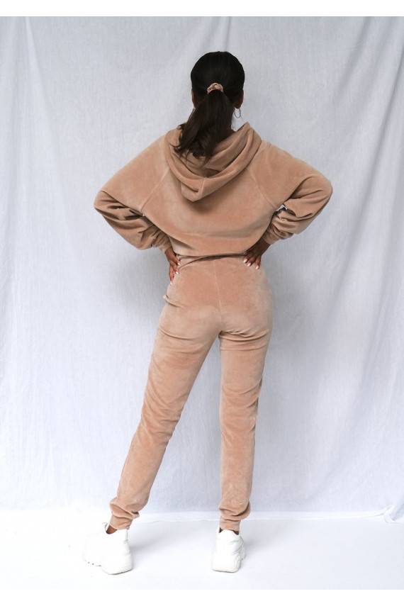 Šiltas oversize džemperis su gobtuvu mėlynos spalvos