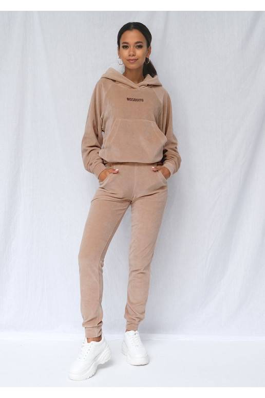 Šiltas oversize džemperis su gobtuvu mėlynos spalvos