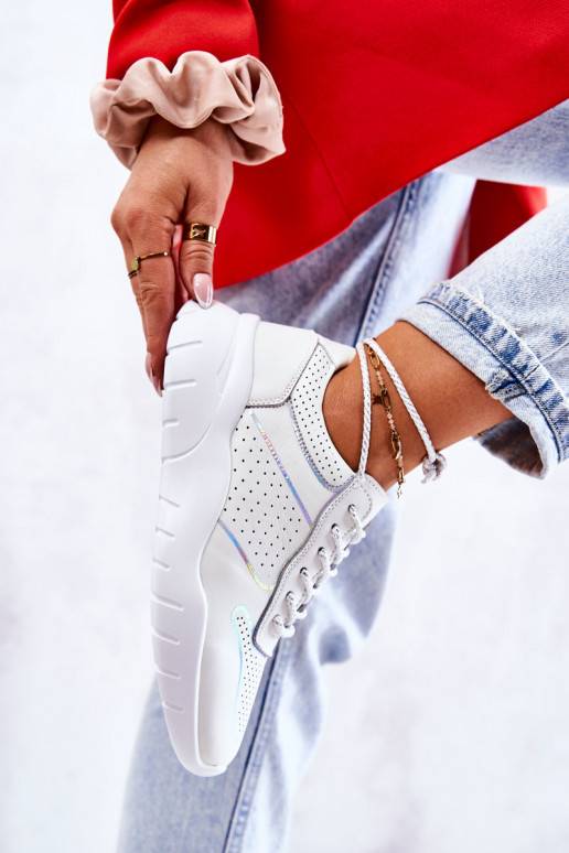 Klasikinio modelio   Sneakers modelio batai baltos spalvos Carly