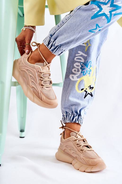 Sneakers modelio batai smėlio spalvos Sollero