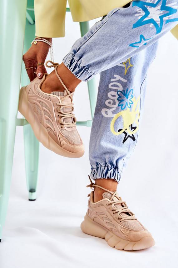 Sneakers modelio batai smėlio spalvos Sollero
