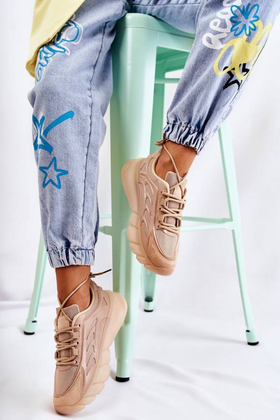 Sneakers modelio batai smėlio spalvos Sollero