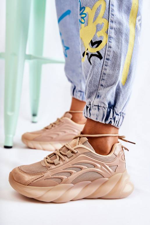 Sneakers modelio batai smėlio spalvos Sollero