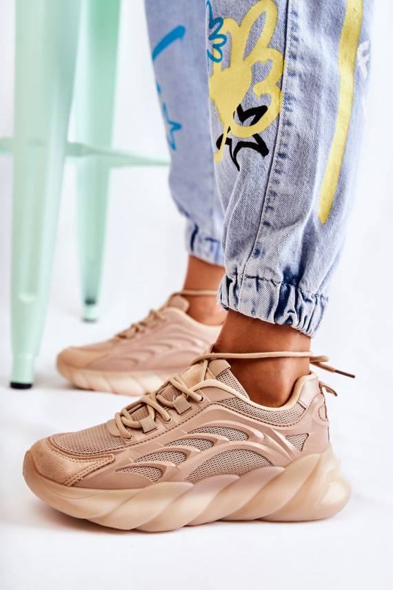 Sneakers modelio batai smėlio spalvos Sollero