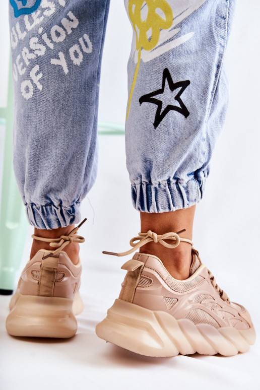 Sneakers modelio batai smėlio spalvos Sollero