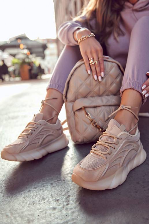 Sneakers modelio batai smėlio spalvos Sollero