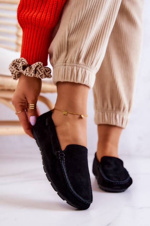   iš zomšos Mokasinai Big Star JJ274654 juodos spalvos