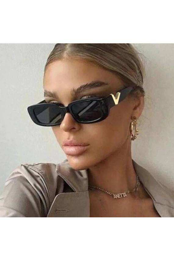 Elegantiški akiniai nuo saulės V juodos spalvos OK265WZ1