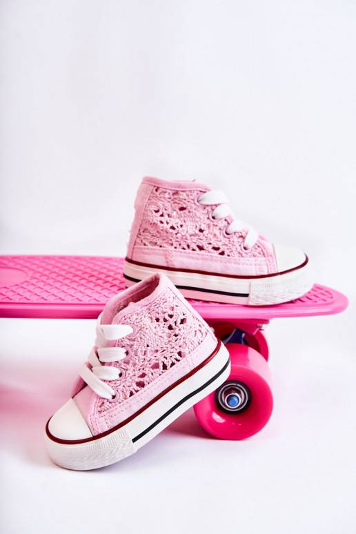 Vaikiški laisvalaikio batai su auliuku rožinės spalvos Mona