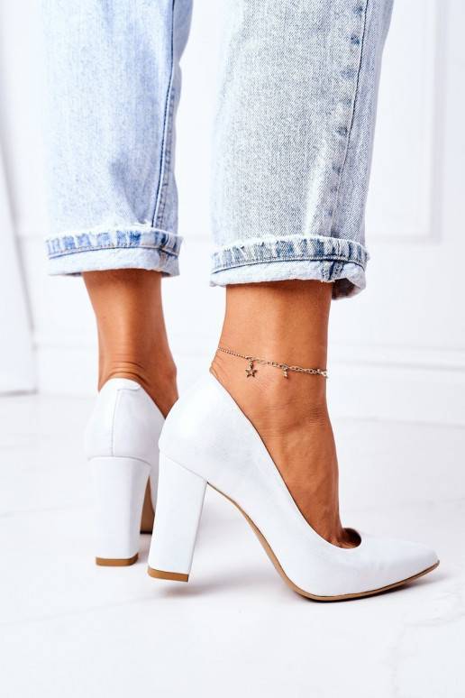 Satino medžiagos Bateliai  Shoes 2453 sidabro spalvos