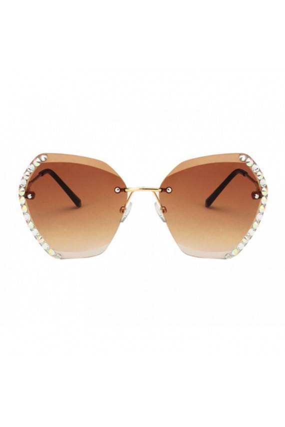 Elegantiški akiniai nuo saulės su kristalais OK212WZ1
