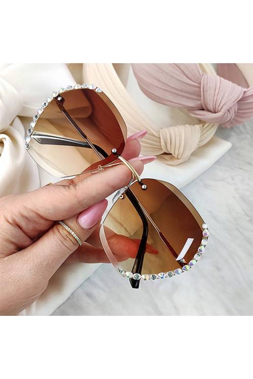 Elegantiški akiniai nuo saulės su kristalais OK212WZ1