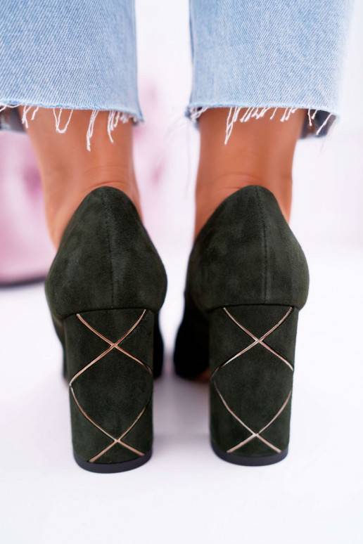 Bateliai   Laura Messi iš zomšos žalios spalvos 2050 Tiffany