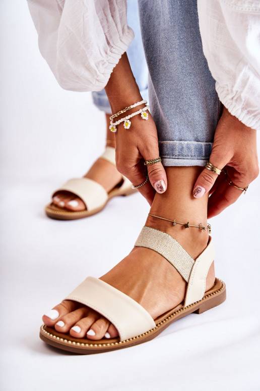 Klasikinio modelio basutės su plačiais kulniukais smėlio spalvos Catis