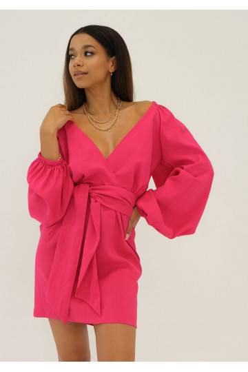 Maeva -elegantiška mini suknelė rožinės spalvos 2