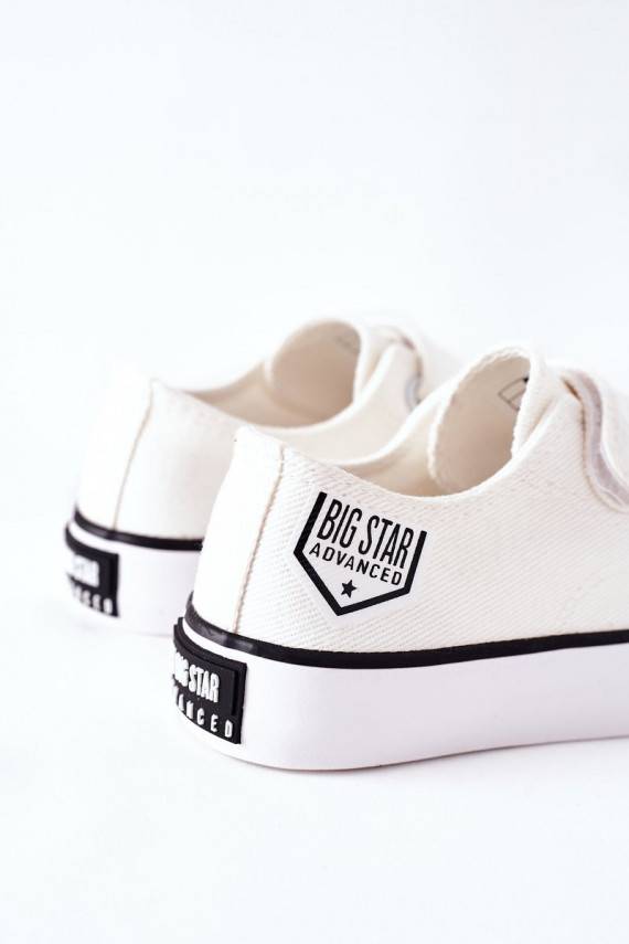 Vaikiški laisvalaikio batai su lipniais užsegimais Big Star FF374061 baltos spalvos