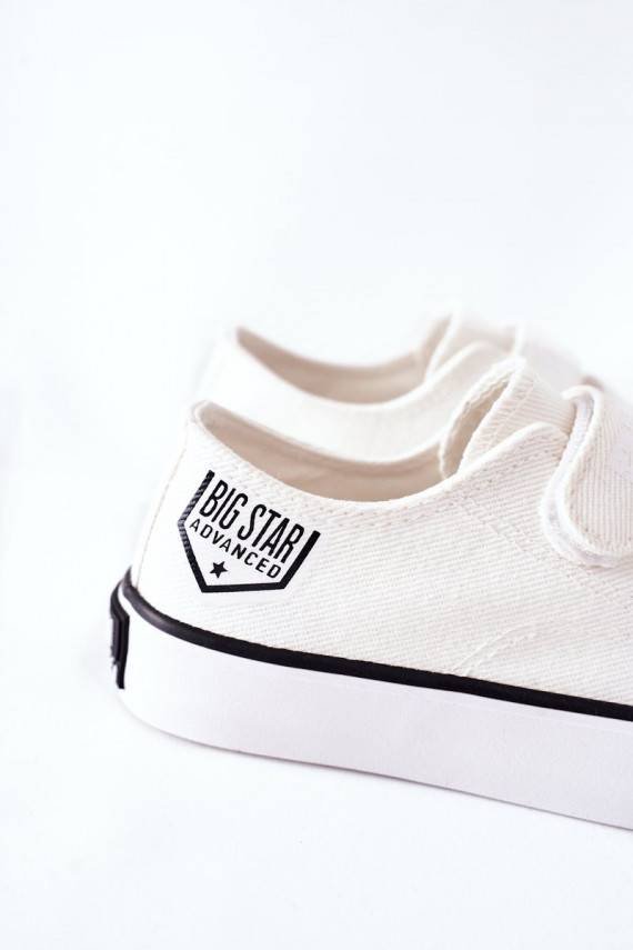 Vaikiški laisvalaikio batai su lipniais užsegimais Big Star FF374061 baltos spalvos