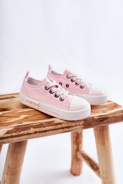Vaikiški medžiaginės laisvalaikio batai BIG STAR KK374072 rožinės spalvos