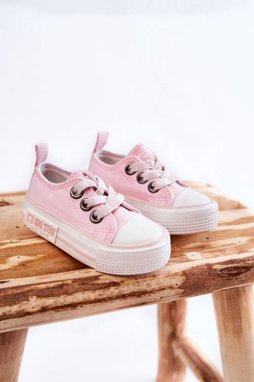 Vaikiški medžiaginės laisvalaikio batai BIG STAR KK374052 rožinės spalvos