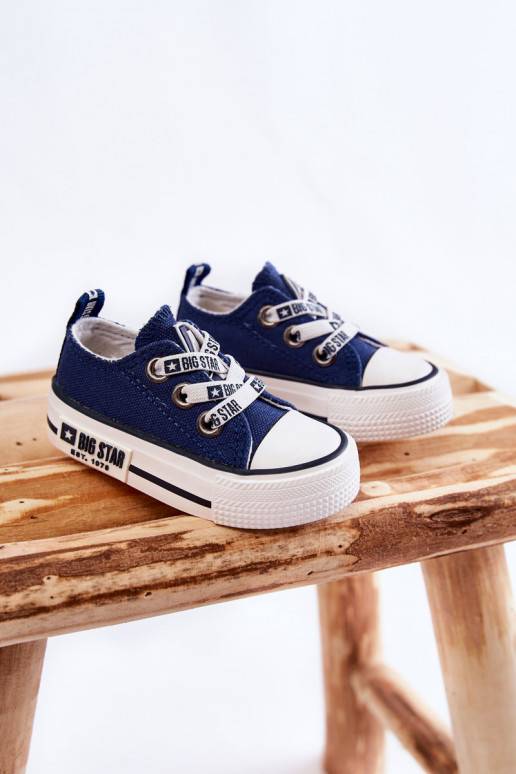 Vaikiški medžiaginės laisvalaikio batai BIG STAR KK374050 tamsiai mėlynos spalvos