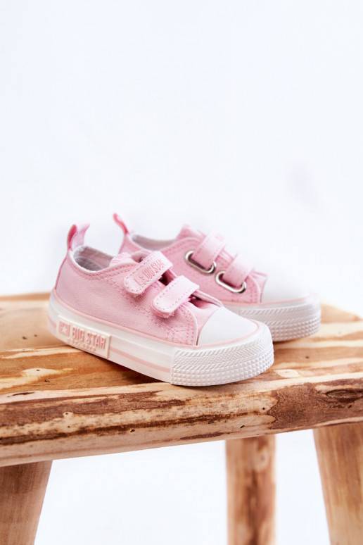 Vaikiški medžiaginės laisvalaikio batai su lipniais užsegimais BIG STAR KK374083 rožinės spalvos
