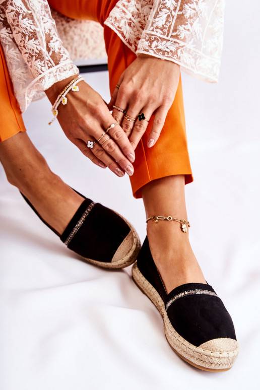 Įsispiriamo modelio   espadrilės juodos spalvos Cersei