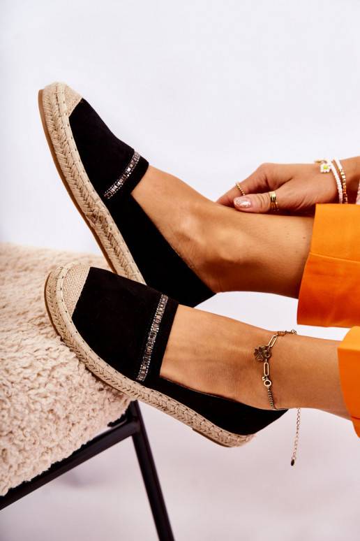  Įsispiriamo modelio   espadrilės juodos spalvos Cersei