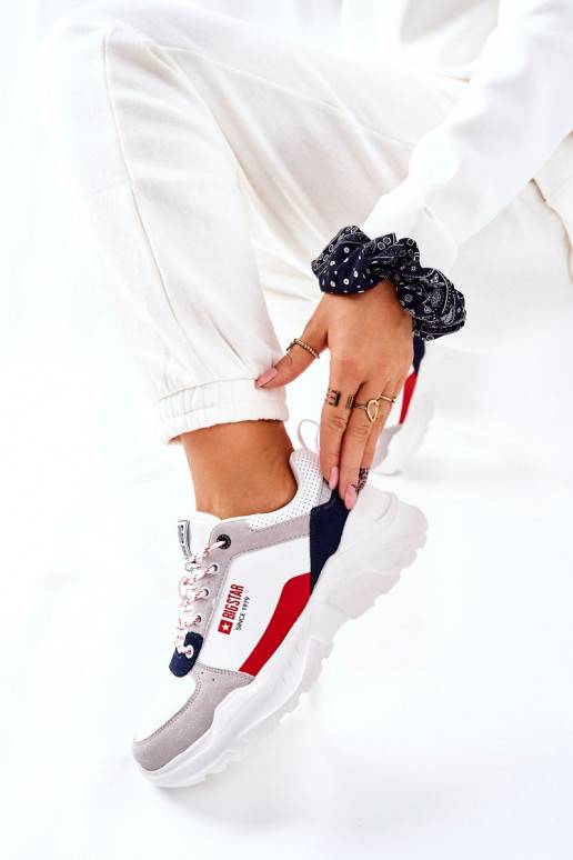 Sportinio stiliaus batai Sneakers modelio batai Big Star II274283 baltos spalvos