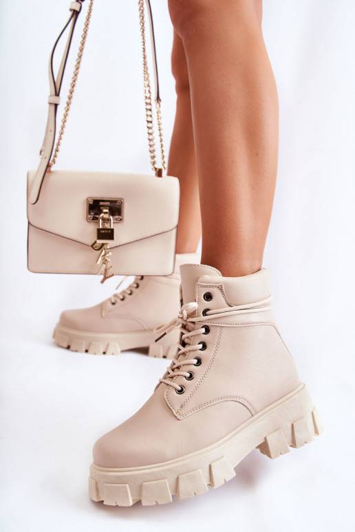 Moteriški aulinukai pašiltinti dramblio kaulo spalvos Flavin