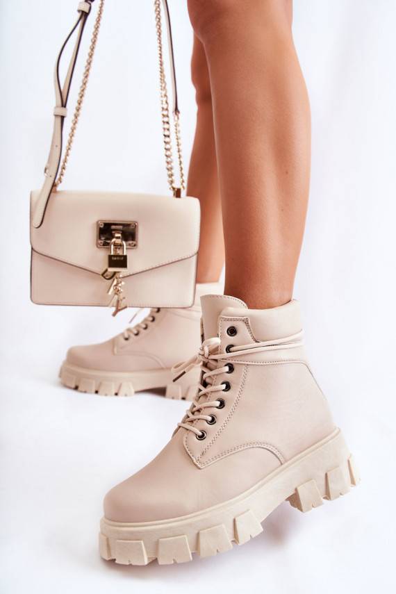 Moteriški aulinukai pašiltinti dramblio kaulo spalvos Flavin