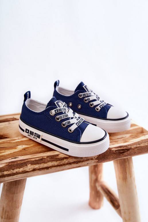 Vaikiški medžiaginės laisvalaikio batai BIG STAR KK374070 tamsiai mėlynos spalvos
