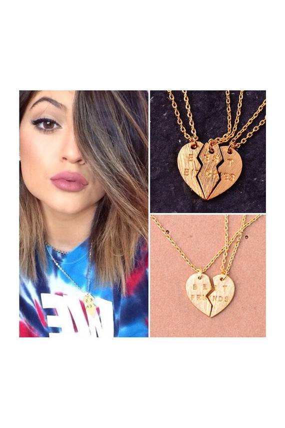 Trijų dalių kaklo papuošalas "Best BI*CHES"