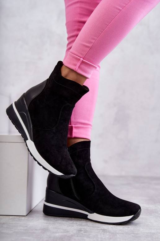 Sneakers modelio batai su platforma juodos spalvos Rita