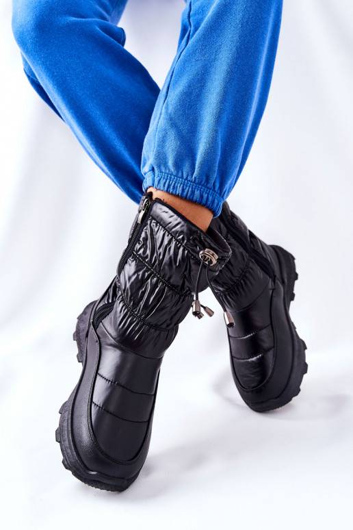   pašiltinti sniego batai su užtrauktukais juodos spalvos Starbone