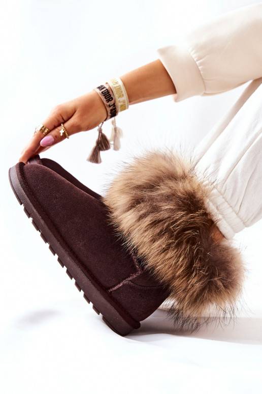     sniego batai su kailiuku rudos spalvos Alexa