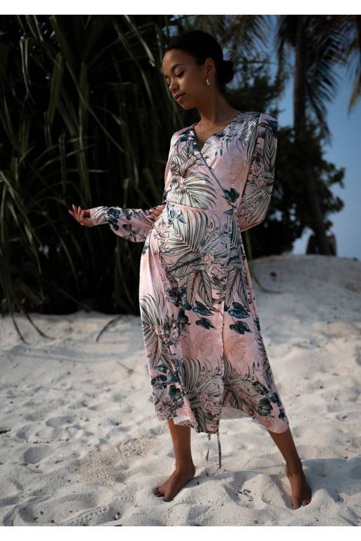 Rožinės spalvos MIDI suknelė