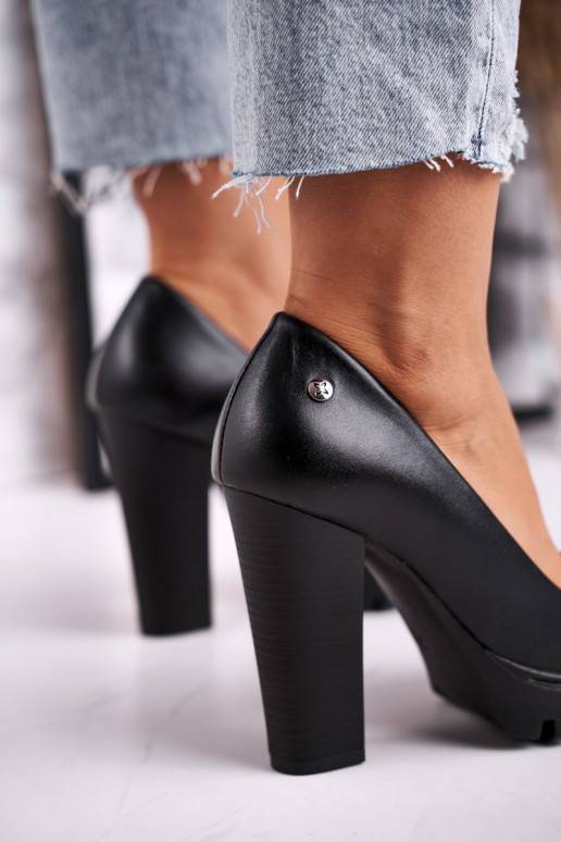   Bateliai su kulniukais  02629-01 juodos spalvos 