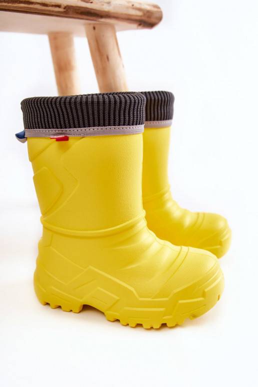 Vaikiški Guminiai batai pašiltinti Befado 162X302 geltonos spalvos