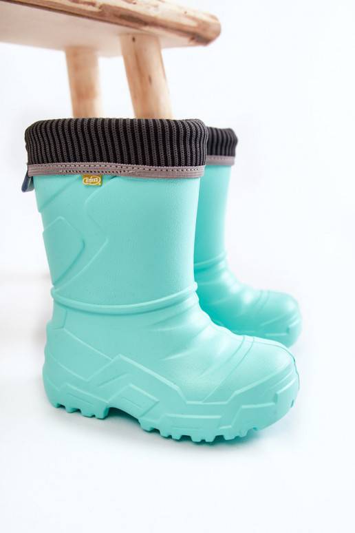 Vaikiški Guminiai batai pašiltinti Befado 162X305 mėtinės spalvos