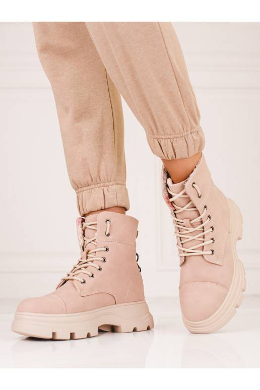 batai  su platforma Shelovet rožinės spalvos