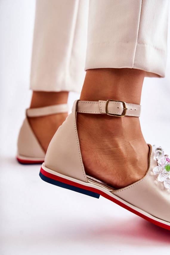 Sandalai su ornamentais smėlio spalvos Nevassa