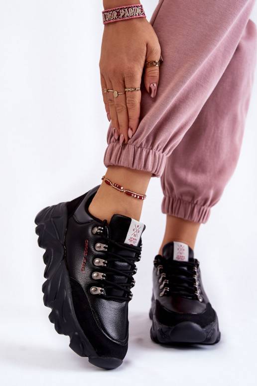   Sneakers modelio batai su platforma Cross Jeans KK2R4073C juodos spalvos