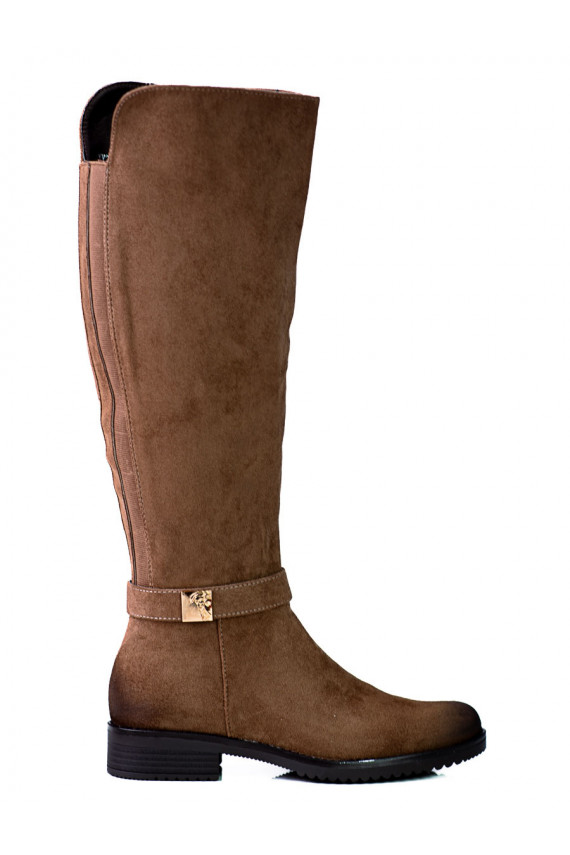 Ilgaauliai  Vinceza iš eko zomšos  rudos spalvos