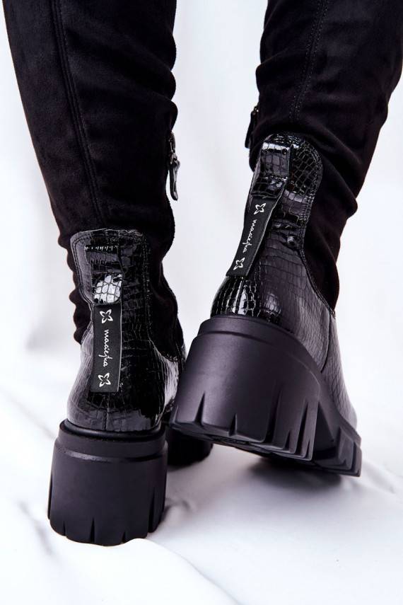   ilgaauliai batai   juodos spalvos 05260-01 